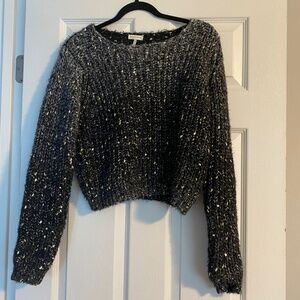 Metallic thread sweater